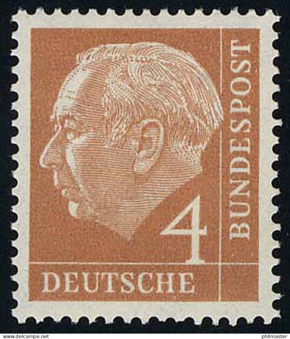 178 Heuss 4 Pf, Postfrisch ** - Nuovi