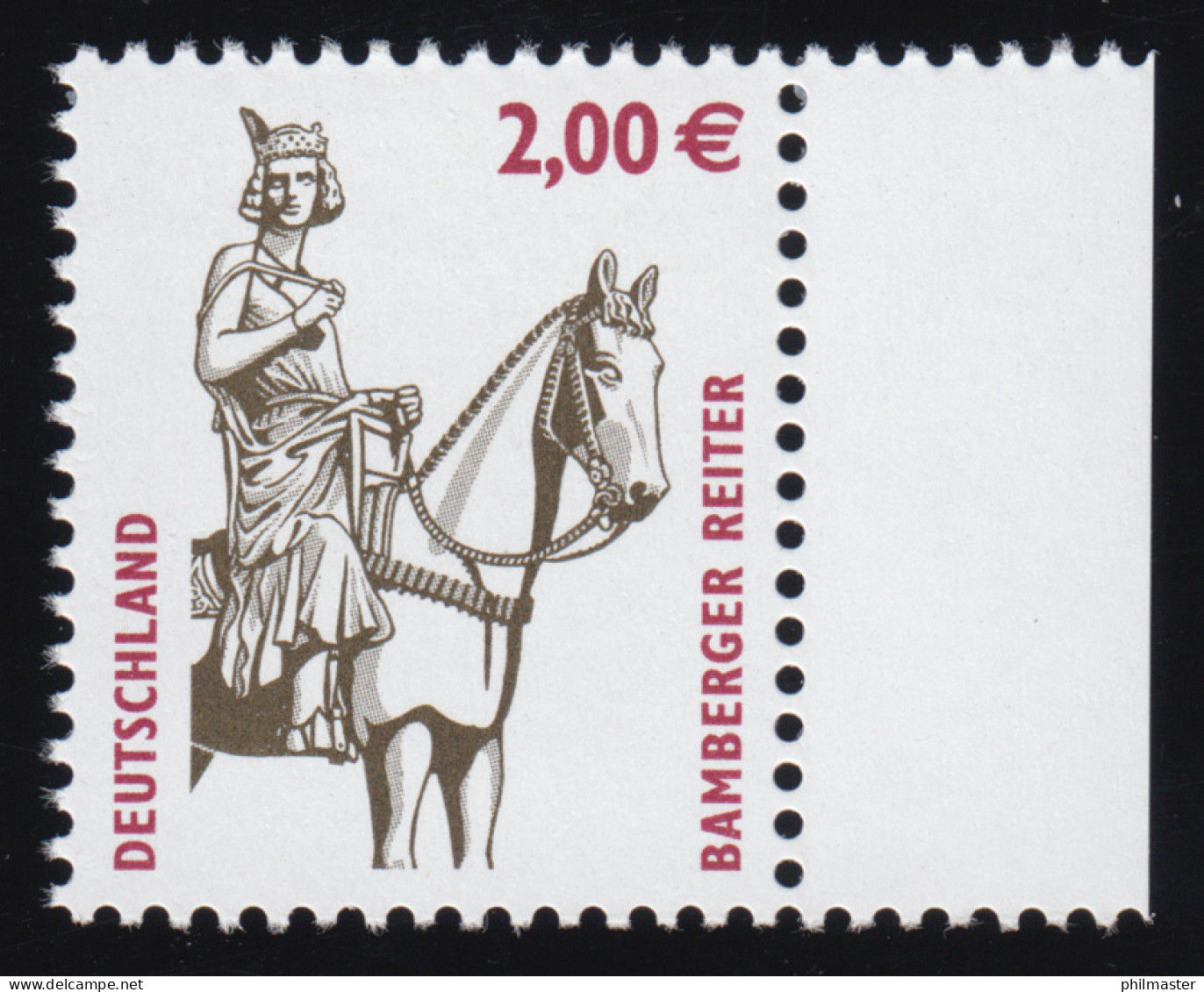 2314 Sehenswürdigkeiten 2,00 Euro Bamberger Reiter Bogenmarke ** - Unused Stamps