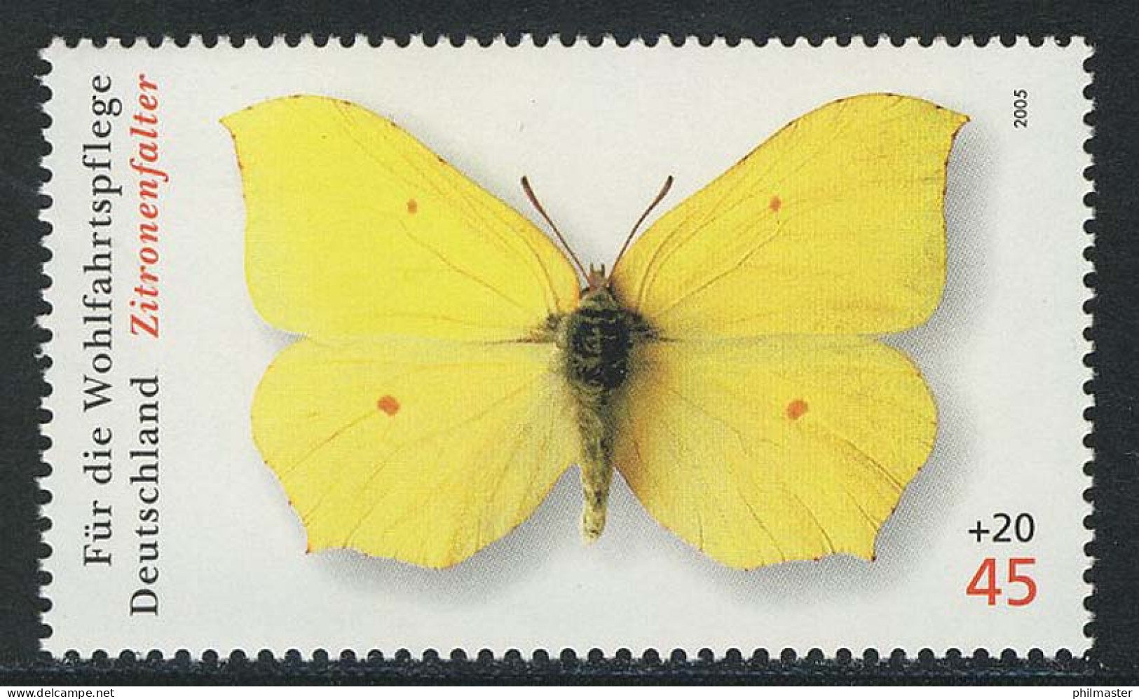 2500 Wofa Schmetterlinge 45+20 C Zitronenfalter ** - Unused Stamps