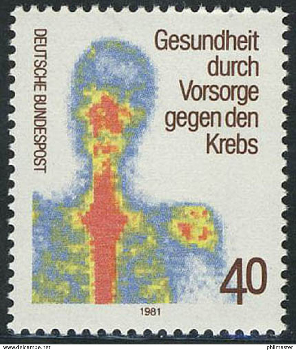 1089 Gesundheit Vorsorge Gegen Krebs ** - Unused Stamps