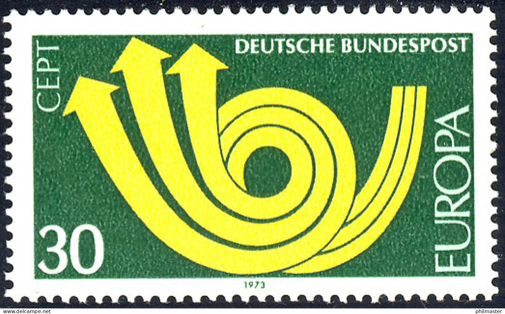 768 Europa 30 Pf Posthorn ** Postfrisch - Unused Stamps