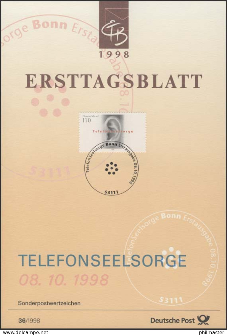 ETB 36/1998 Telefonseelsorge, Ohr - 1991-2000