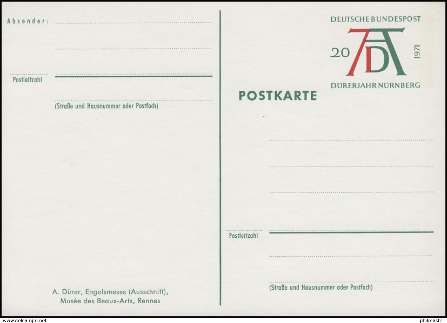 PSo 3/01-05 Dürer - Set 5 Karten Komplett, ** Postfrisch - Cartes Postales - Neuves