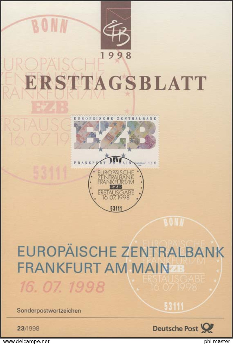 ETB 23/1998 Europäische Zentralbank, Frankfurt Am Main - 1991-2000