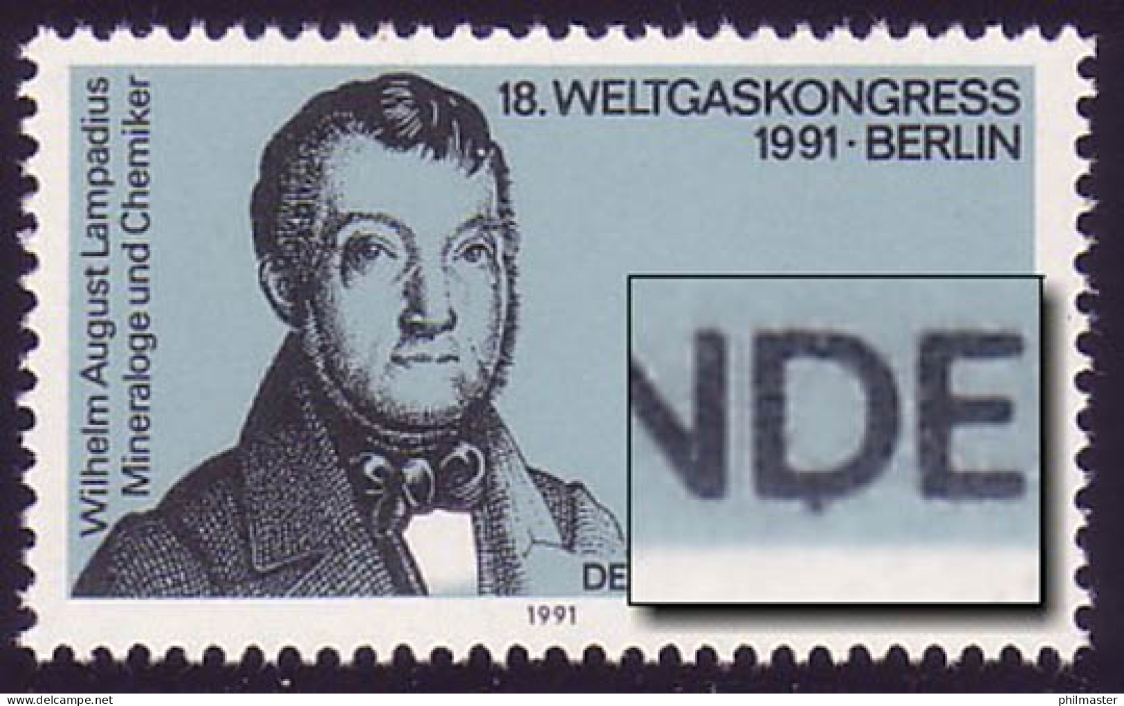 1537 Weltgaskongreß 60 Pf. Mit PLF Schwarzer Punkt Am D Von BUNDESPOST ,** - Errors & Oddities