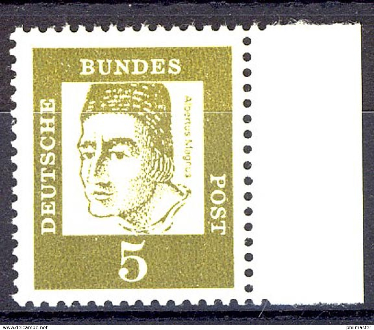 347y Bed. Deutsche 5 Pf Seitenrand Re. ** Postfrisch - Unused Stamps