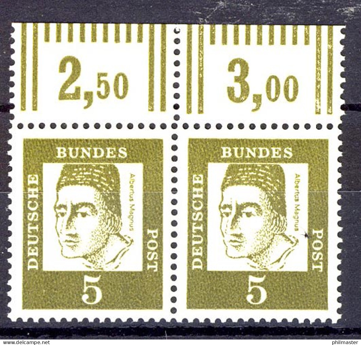 347x Bed. Deutsche 5 Pf Paar OR ** Postfrisch - Unused Stamps