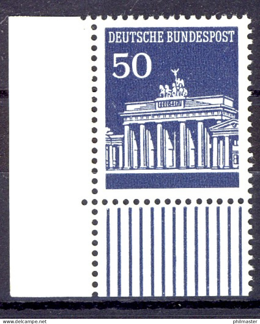 509 Brandenb. Tor 50 Pf Ecke Ul ** Postfrisch - Unused Stamps