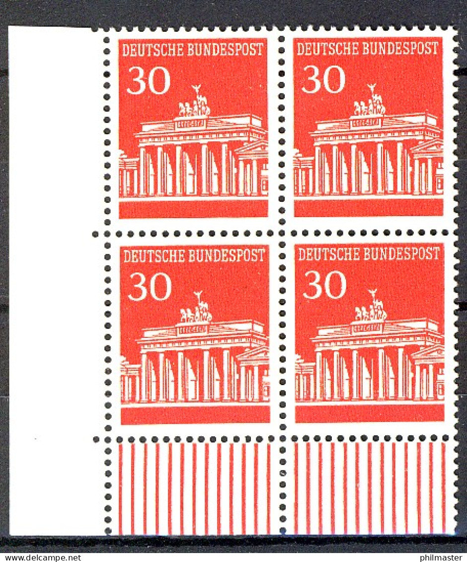 508 Brandenb. Tor 30 Pf Eck-Vbl. Ul ** Postfrisch - Unused Stamps