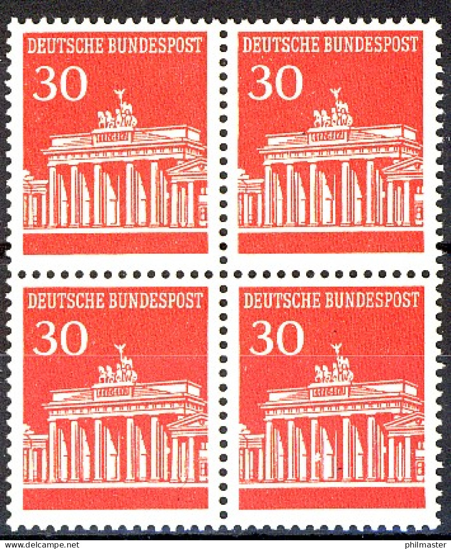 508 Brandenb. Tor 30 Pf Viererblock ** Postfrisch - Nuovi