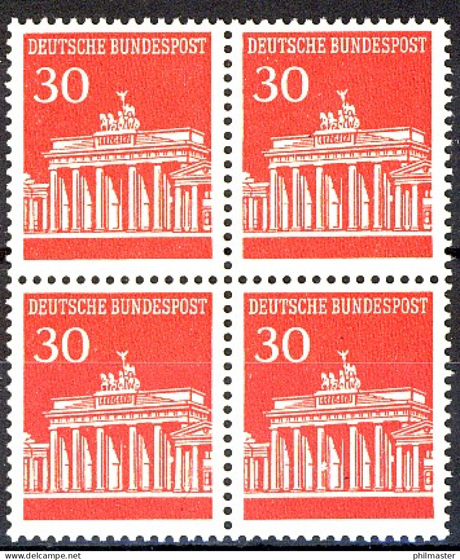 508 Brandenb. Tor 30 Pf Viererblock ** Postfrisch - Unused Stamps