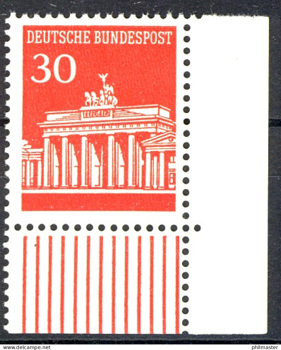 508 Brandenb. Tor 30 Pf Ecke Ur ** Postfrisch - Unused Stamps
