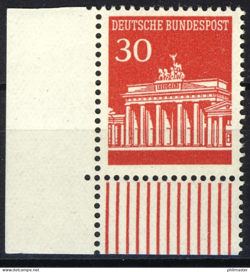 508 Brandenb. Tor 30 Pf Ecke Ul ** Postfrisch - Unused Stamps