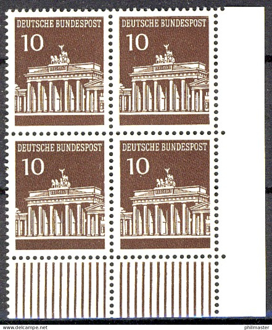 506 Brandenb. Tor 10 Pf Eck-Vbl. Ur ** Postfrisch - Unused Stamps