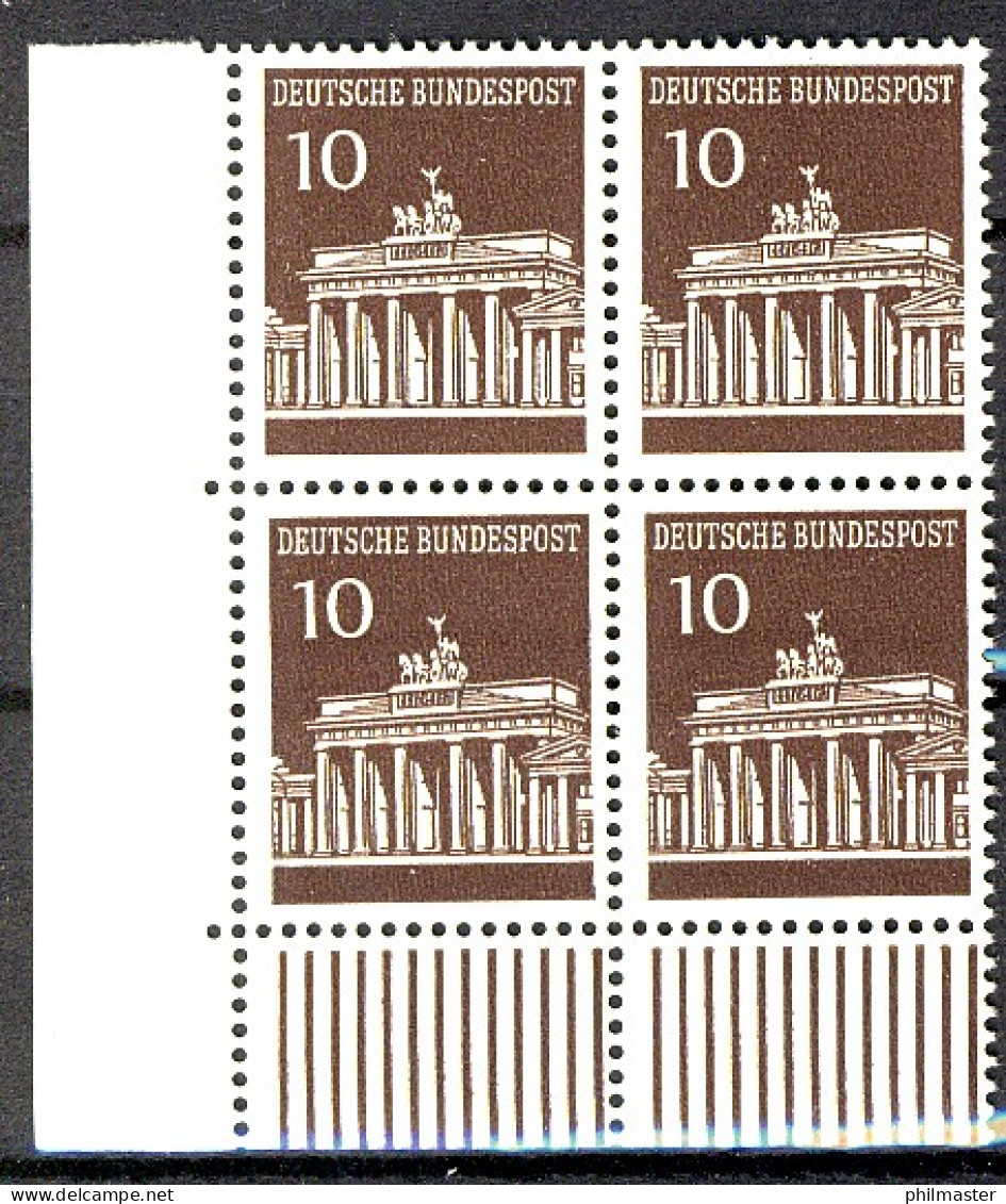 506 Brandenb. Tor 10 Pf Eck-Vbl. Ul ** Postfrisch - Unused Stamps