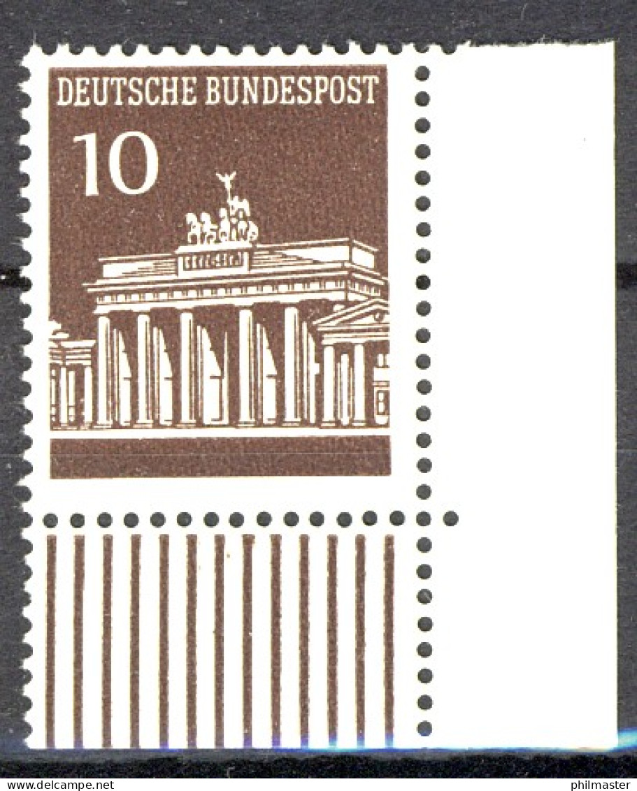 506 Brandenb. Tor 10 Pf Ecke Ur ** Postfrisch - Unused Stamps