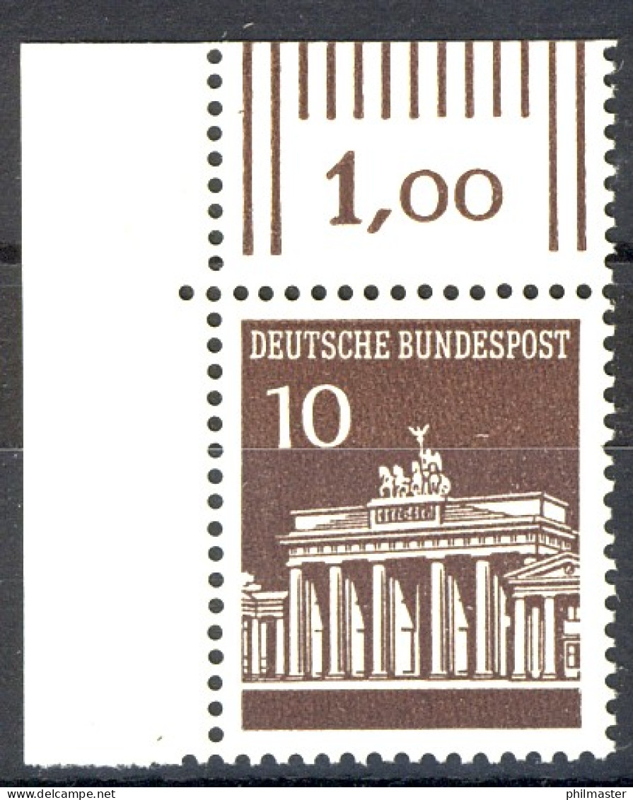 506 Brandenb. Tor 10 Pf Ecke Ol ** Postfrisch - Nuevos