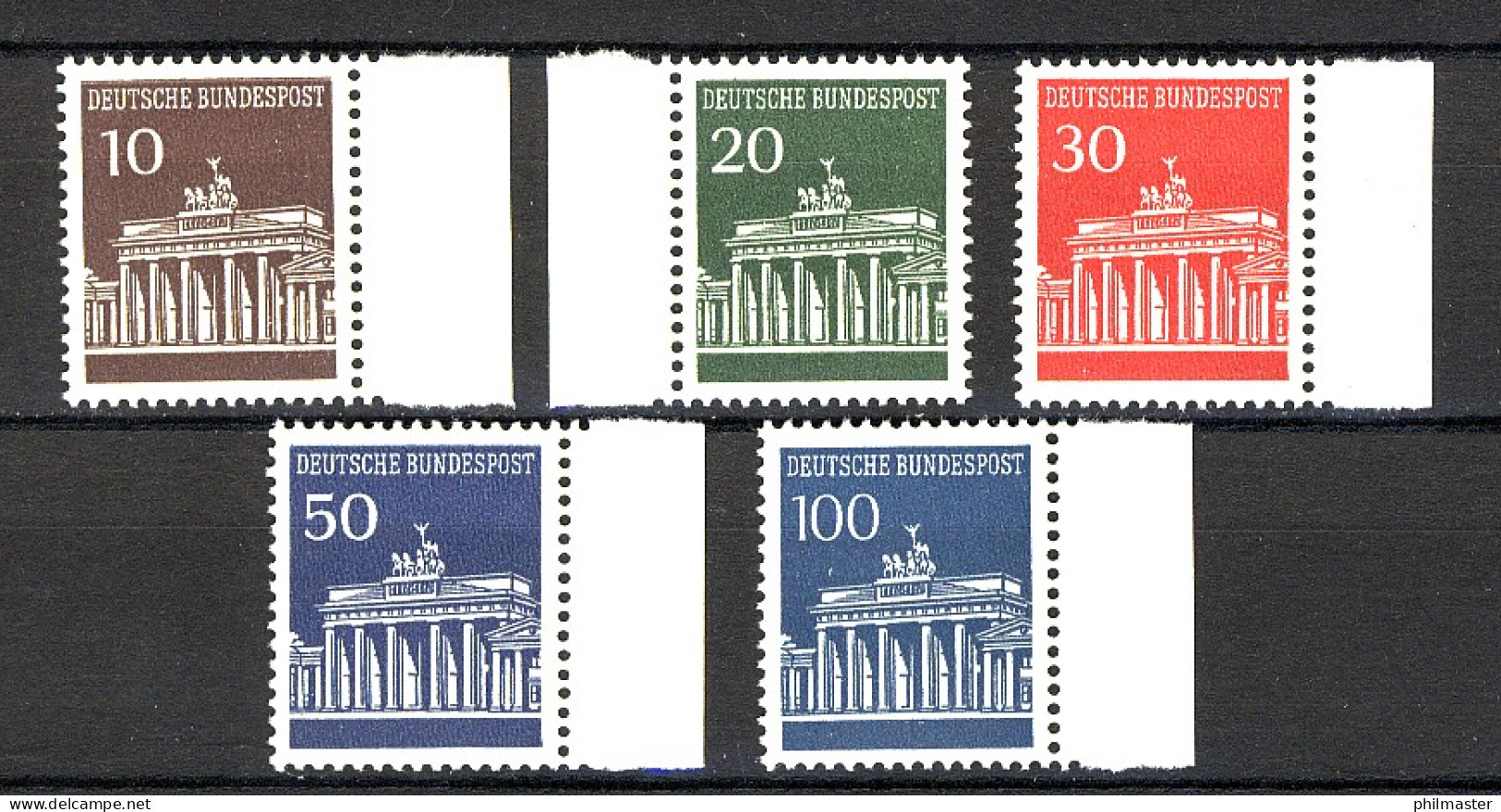 506-510 Brandenburger Tor, Seitenrand-Satz ** - Unused Stamps
