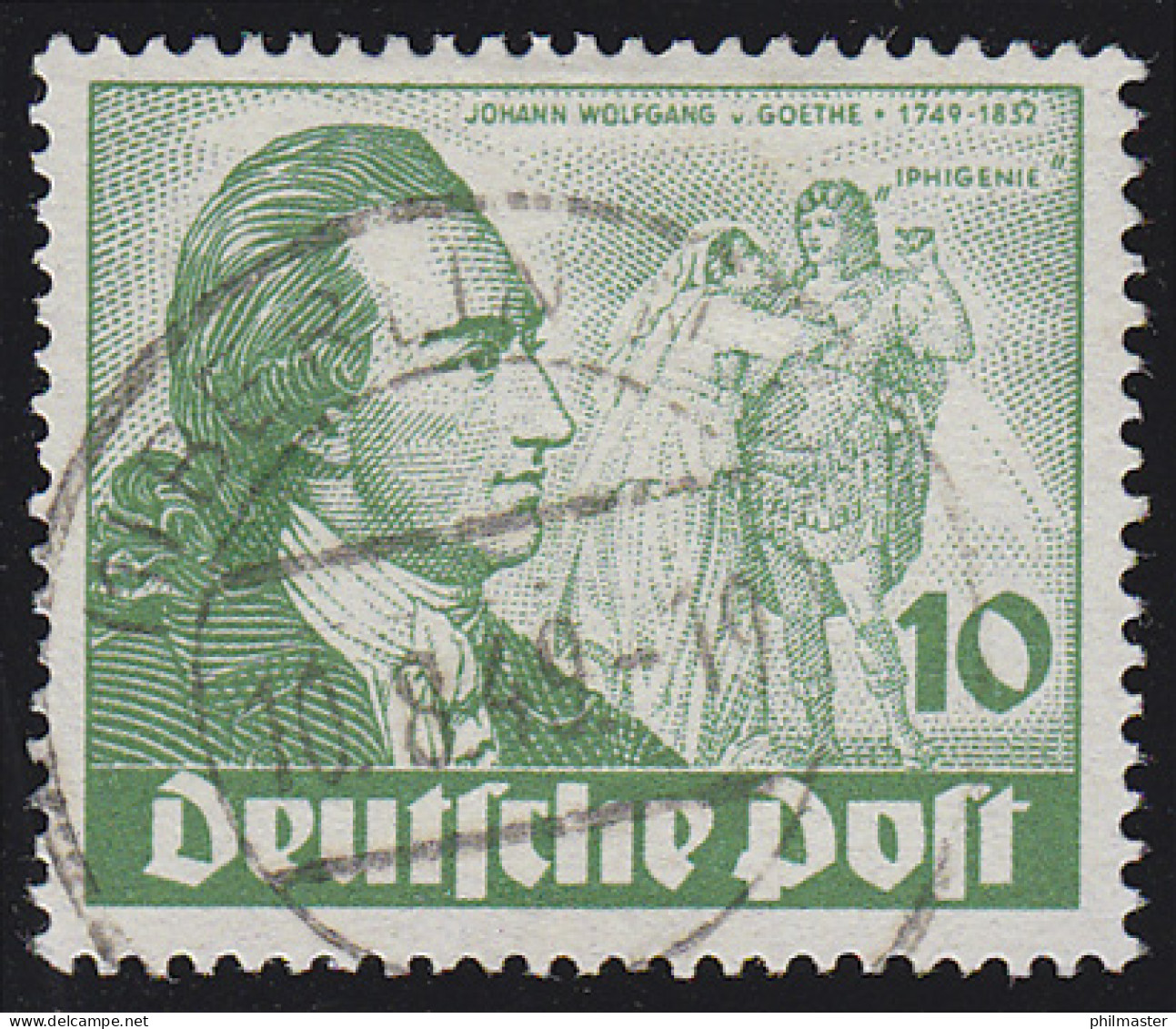 61 Goethe 10 Pf Gestempelt O Geprüft - Used Stamps