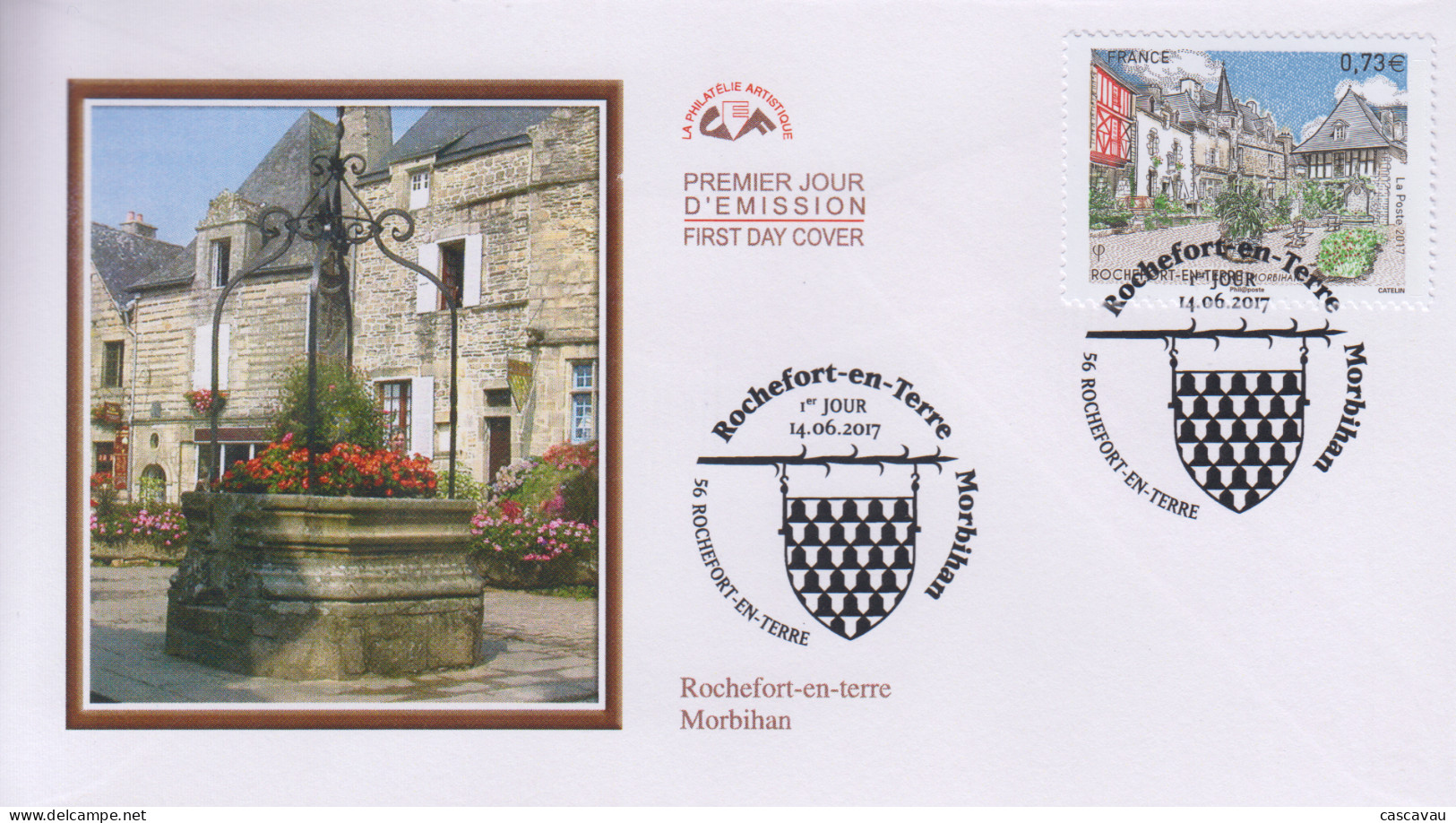 Enveloppe  FDC  1er  Jour    FRANCE    ROCHEFORT  EN  TERRE    Morbihan    2017 - 2010-2019