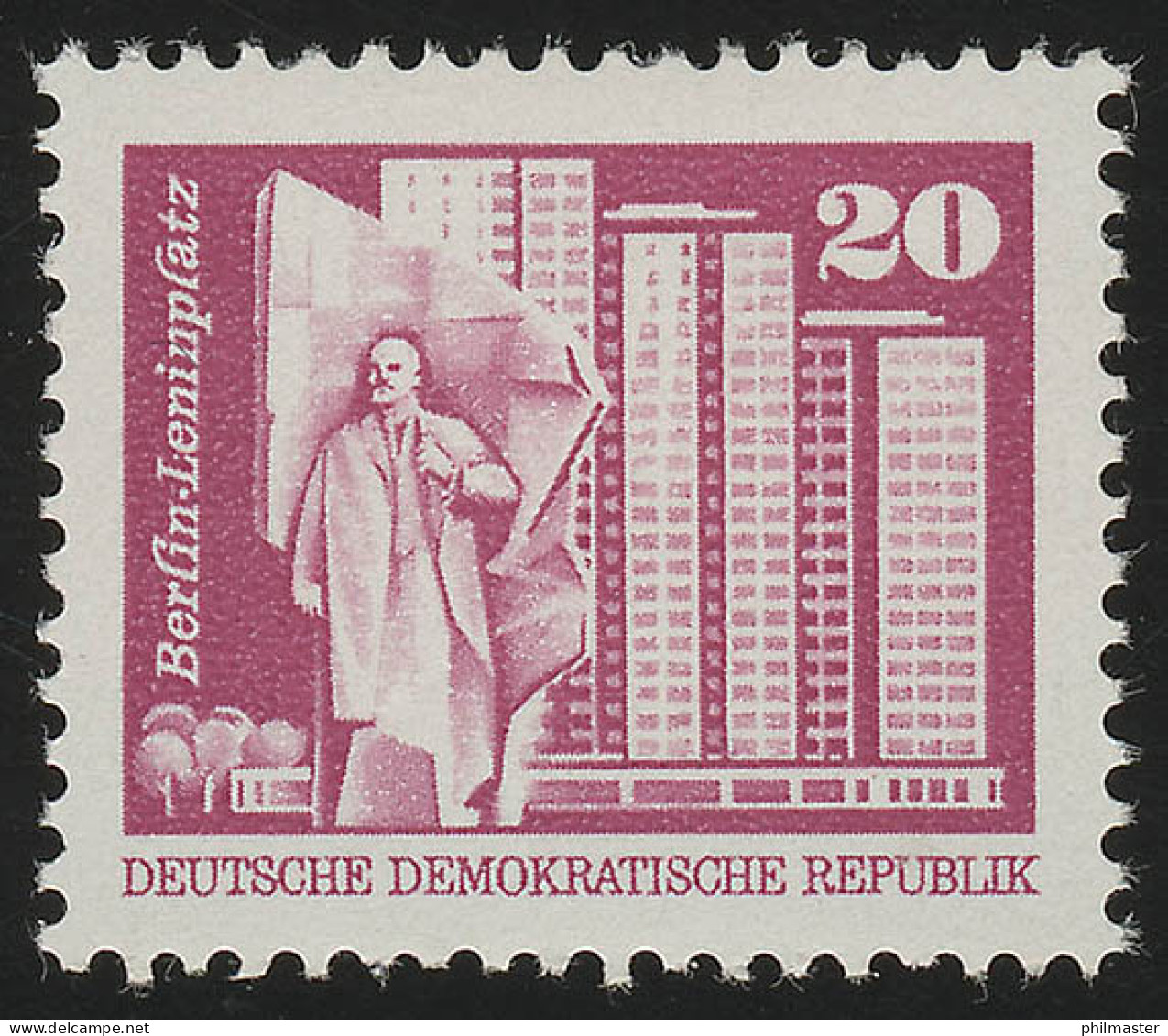 1869v Aufbau In Der DDR/klein 20 Pf, Papier V, ** - Nuovi