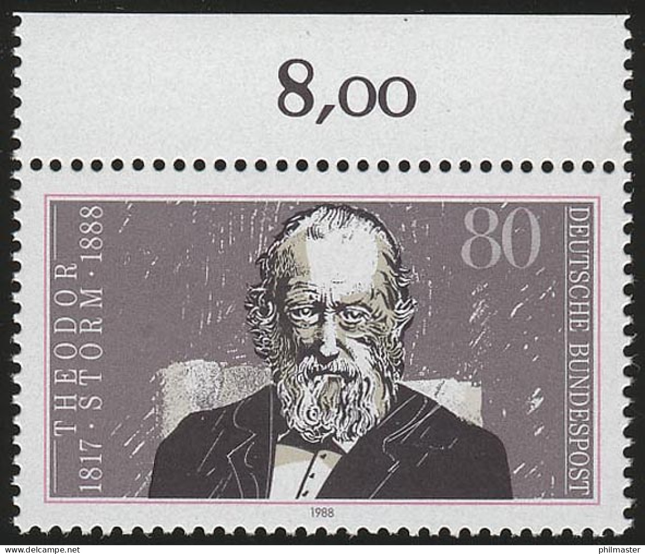 1371 Theodor Storm ** Oberrand - Unused Stamps