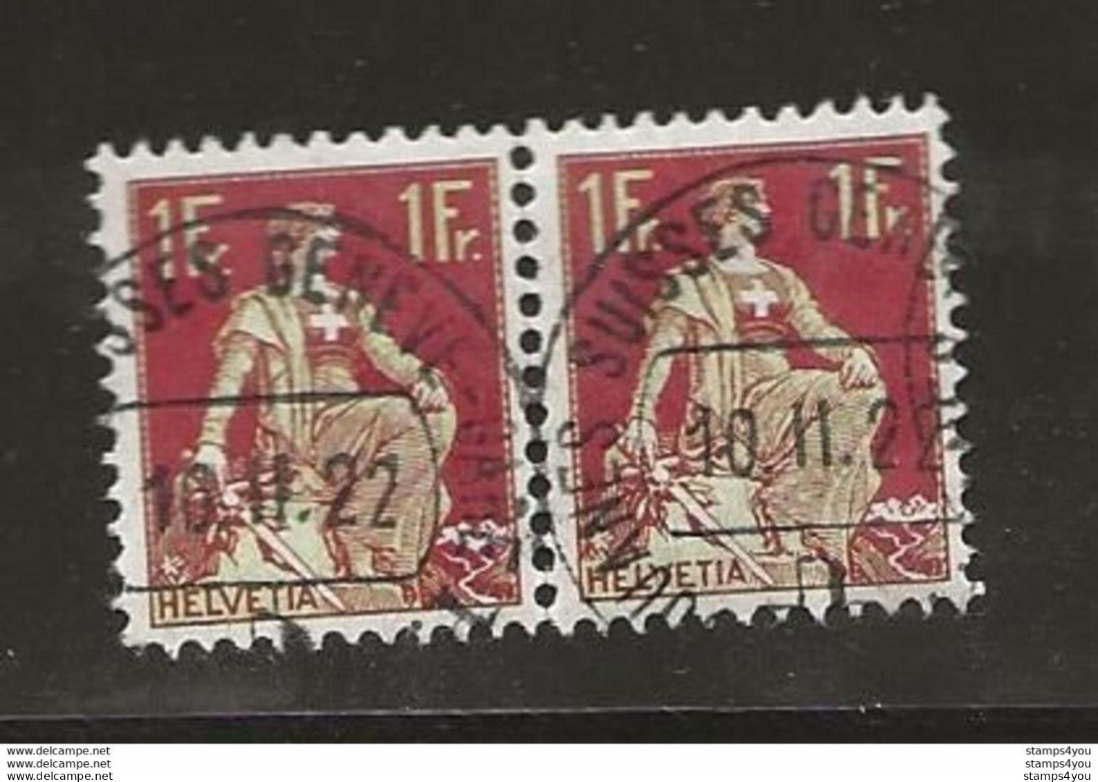 400 - Timbres Avec Cachet Douane Suisse Genève 1922 - Marcofilie