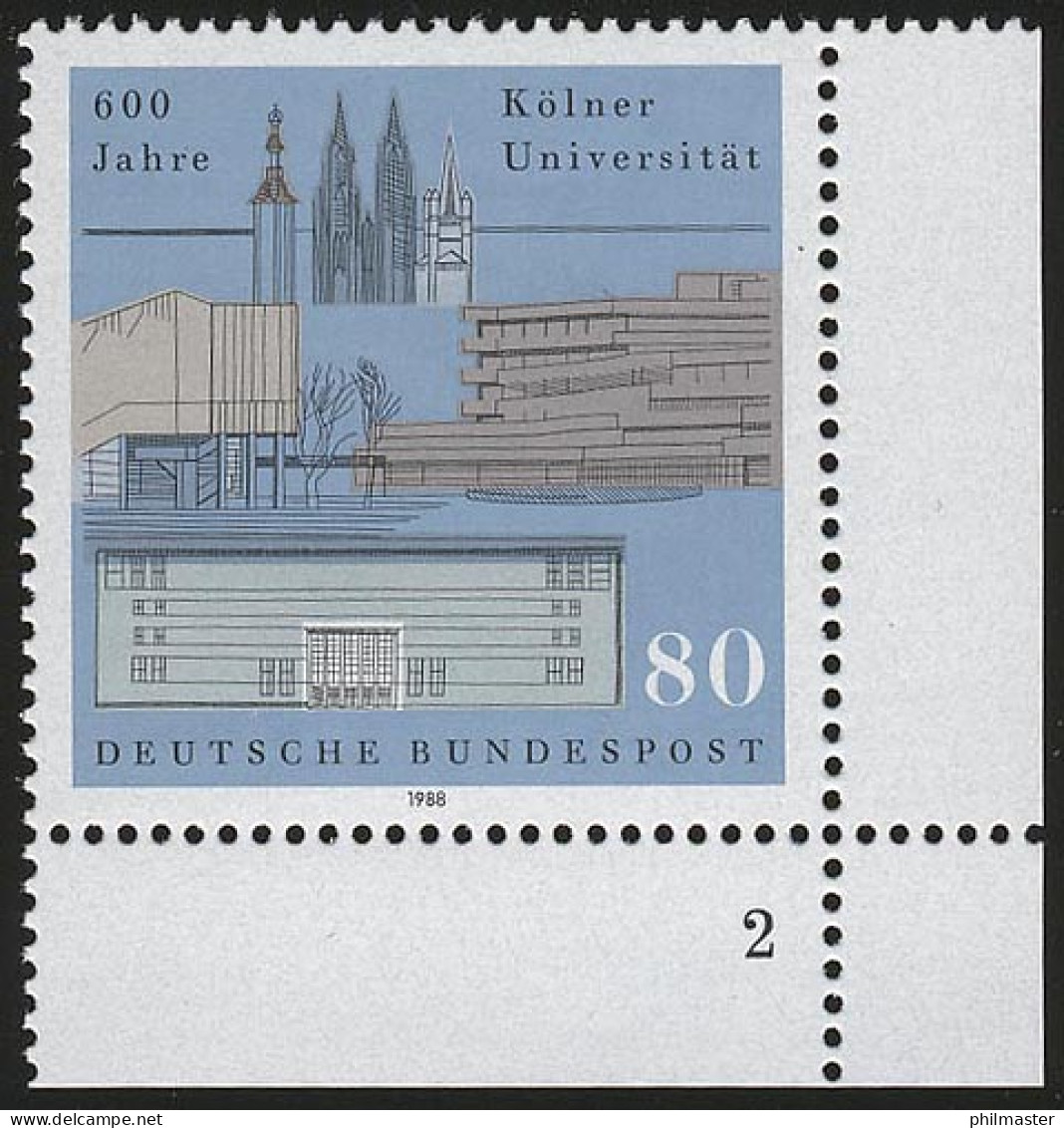 1370 Kölner Universität ** FN2 - Unused Stamps