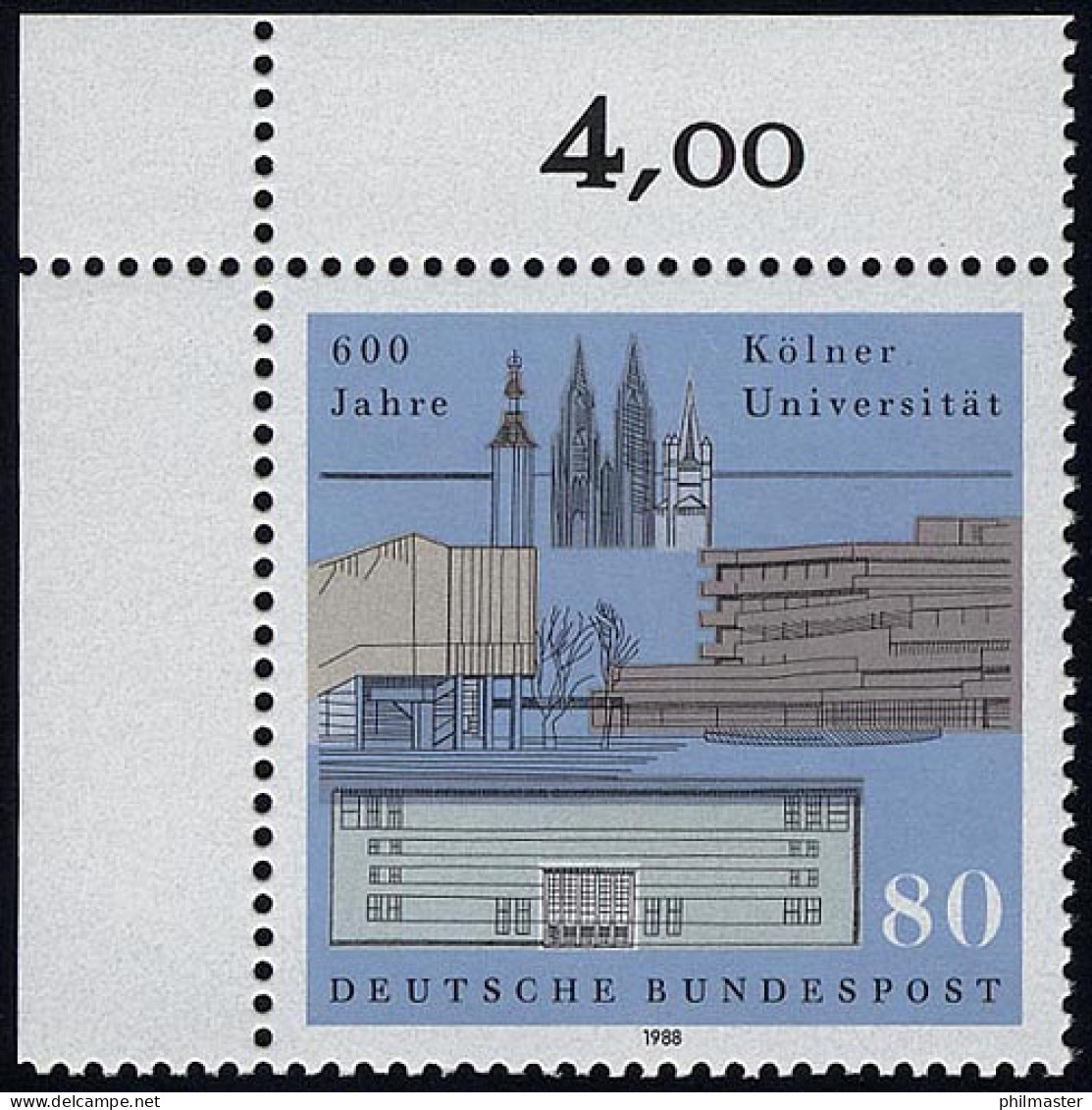 1370 Kölner Universität ** Ecke O.l. - Unused Stamps