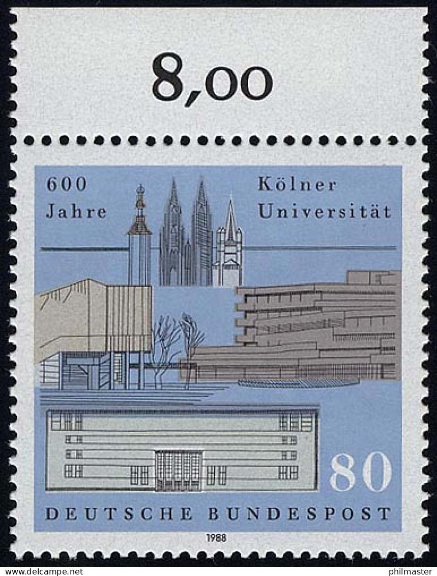 1370 Kölner Universität ** Oberrand - Unused Stamps