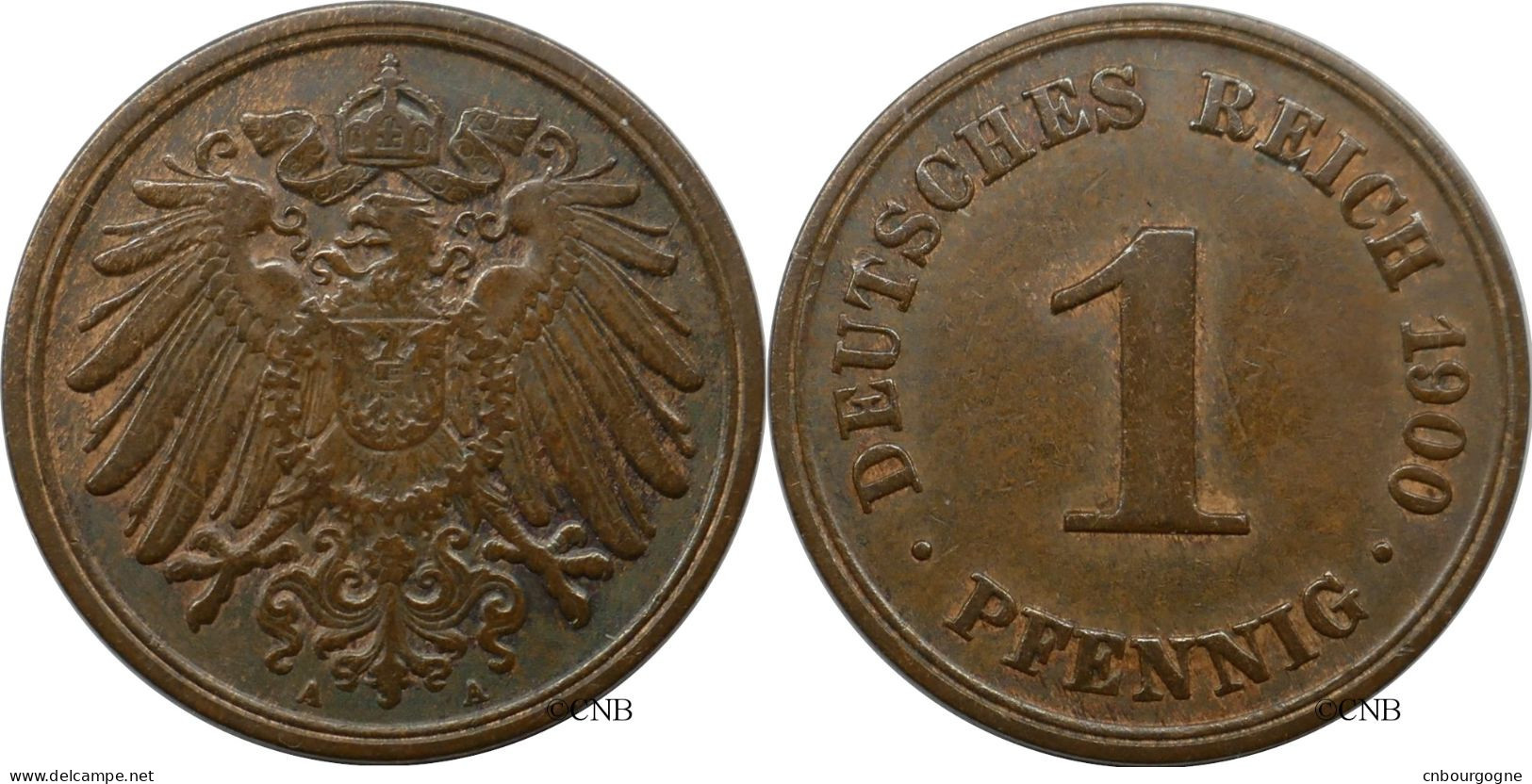 Allemagne - Empire - Guillaume II - 1 Pfennig 1900 A - TTB+/AU50 - Mon6462 - 1 Pfennig