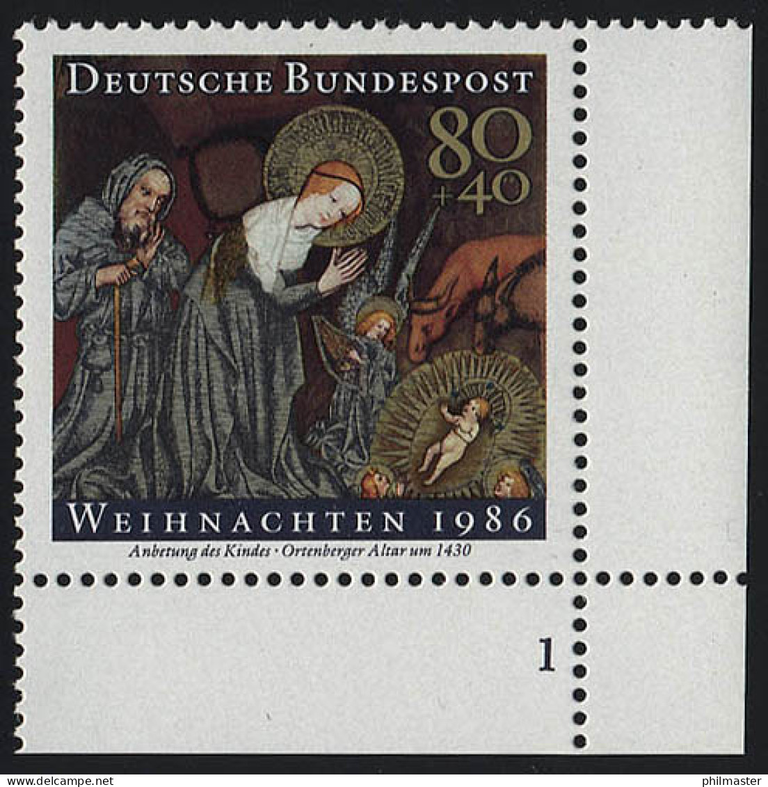 1303 Weihnachten ** FN1 - Unused Stamps