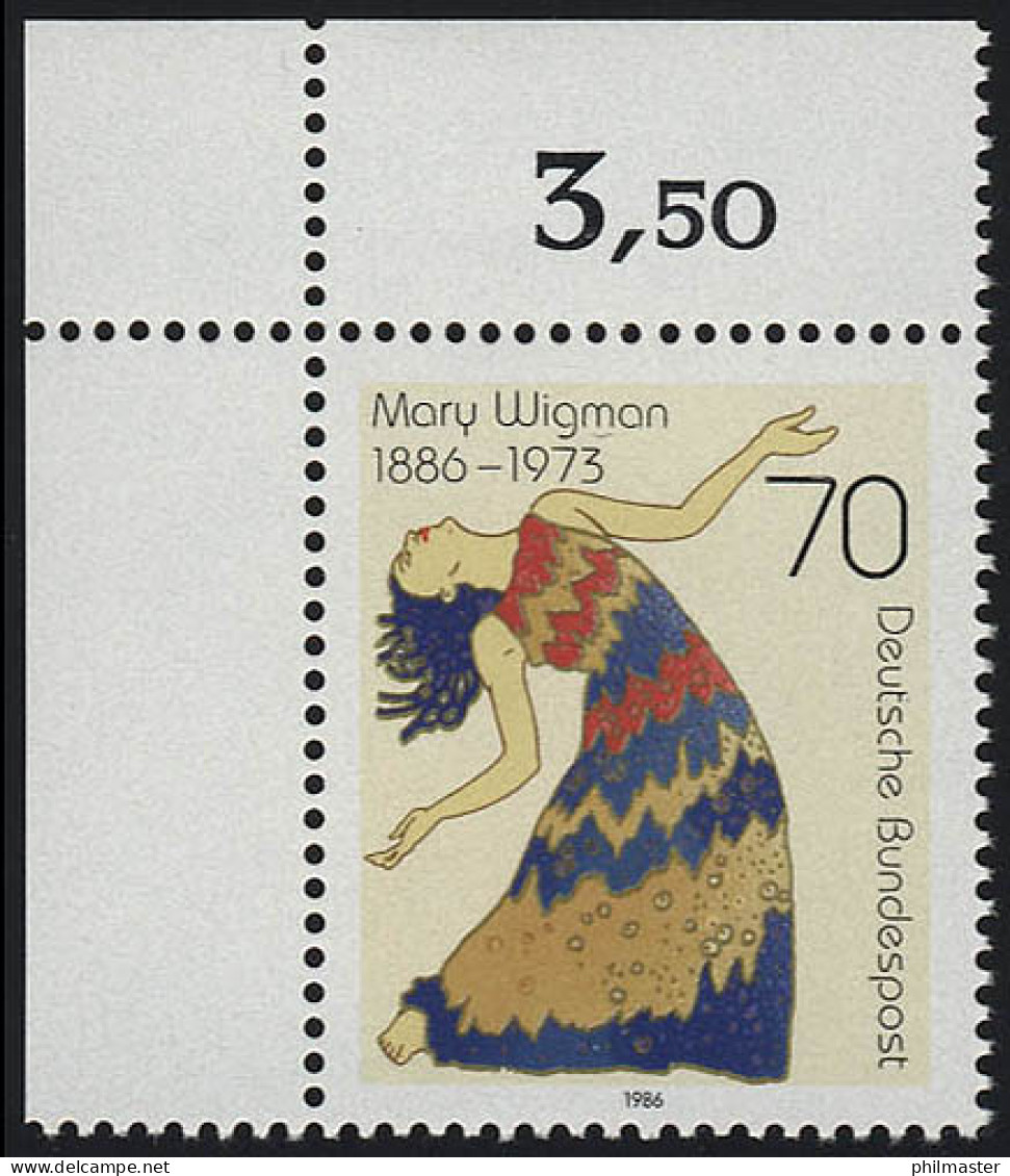 1301 Mary Wigman ** Ecke O.l. - Unused Stamps