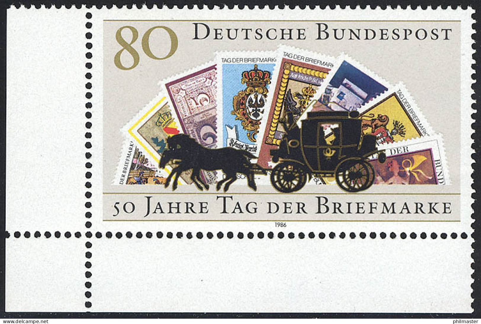 1300 Tag Der Briefmarke ** Ecke U.l. - Neufs