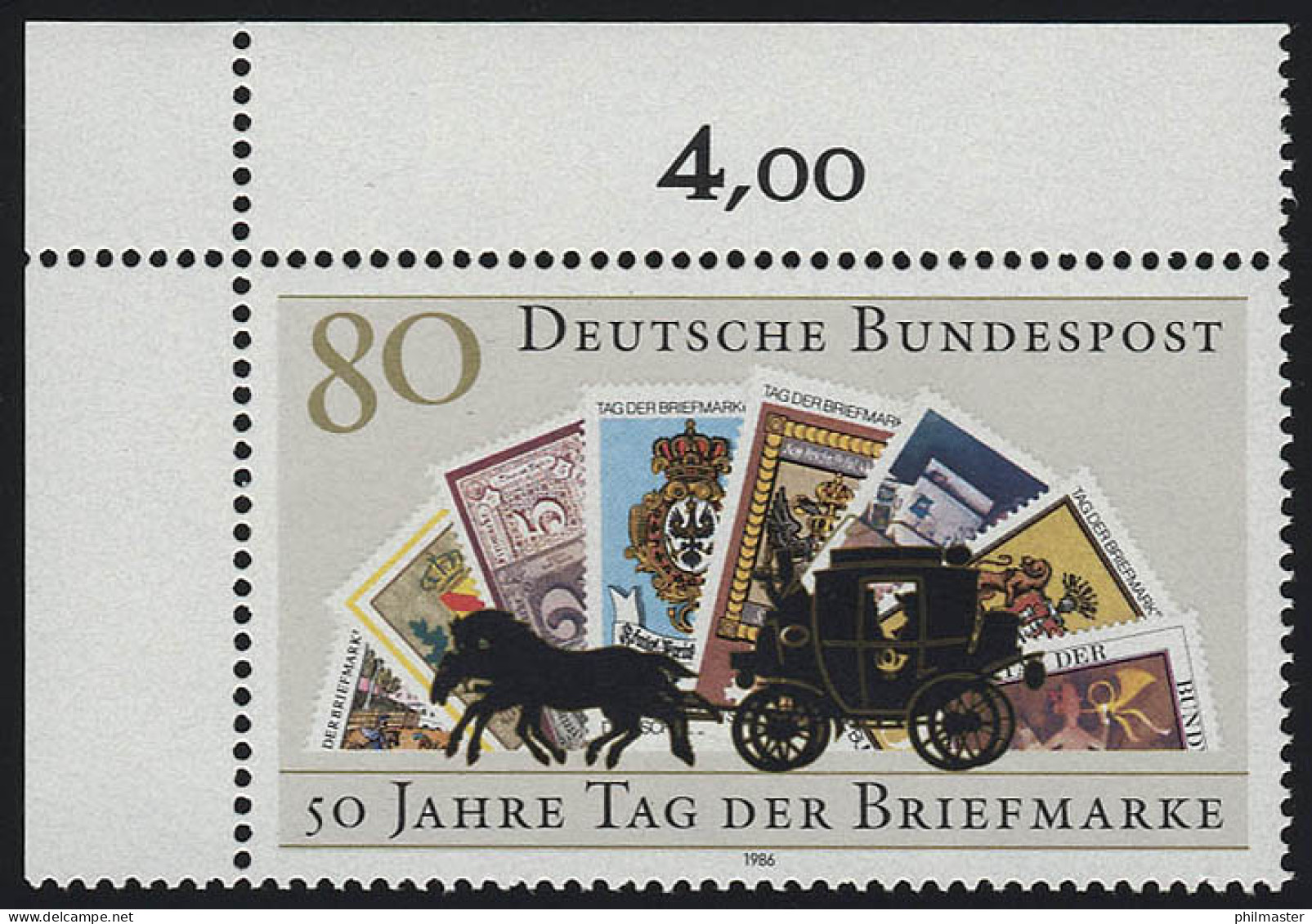 1300 Tag Der Briefmarke ** Ecke O.l. - Neufs