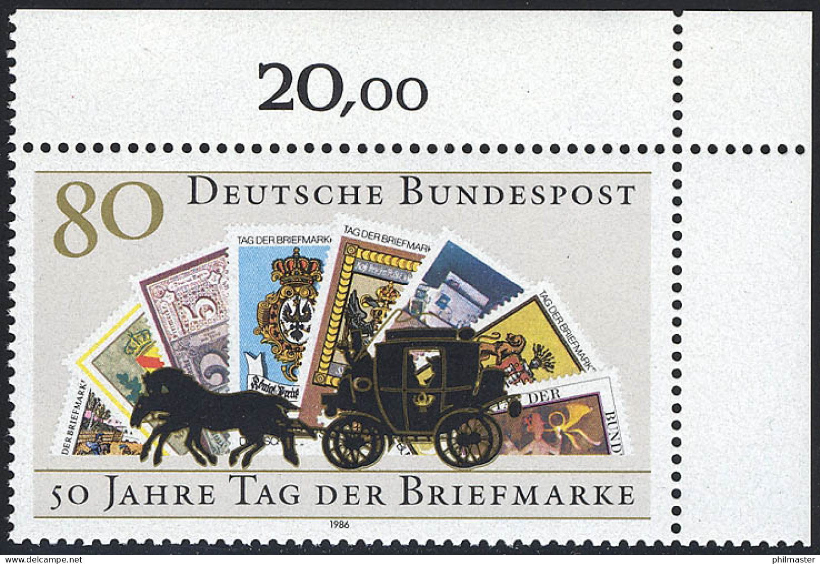 1300 Tag Der Briefmarke ** Ecke O.r. - Neufs