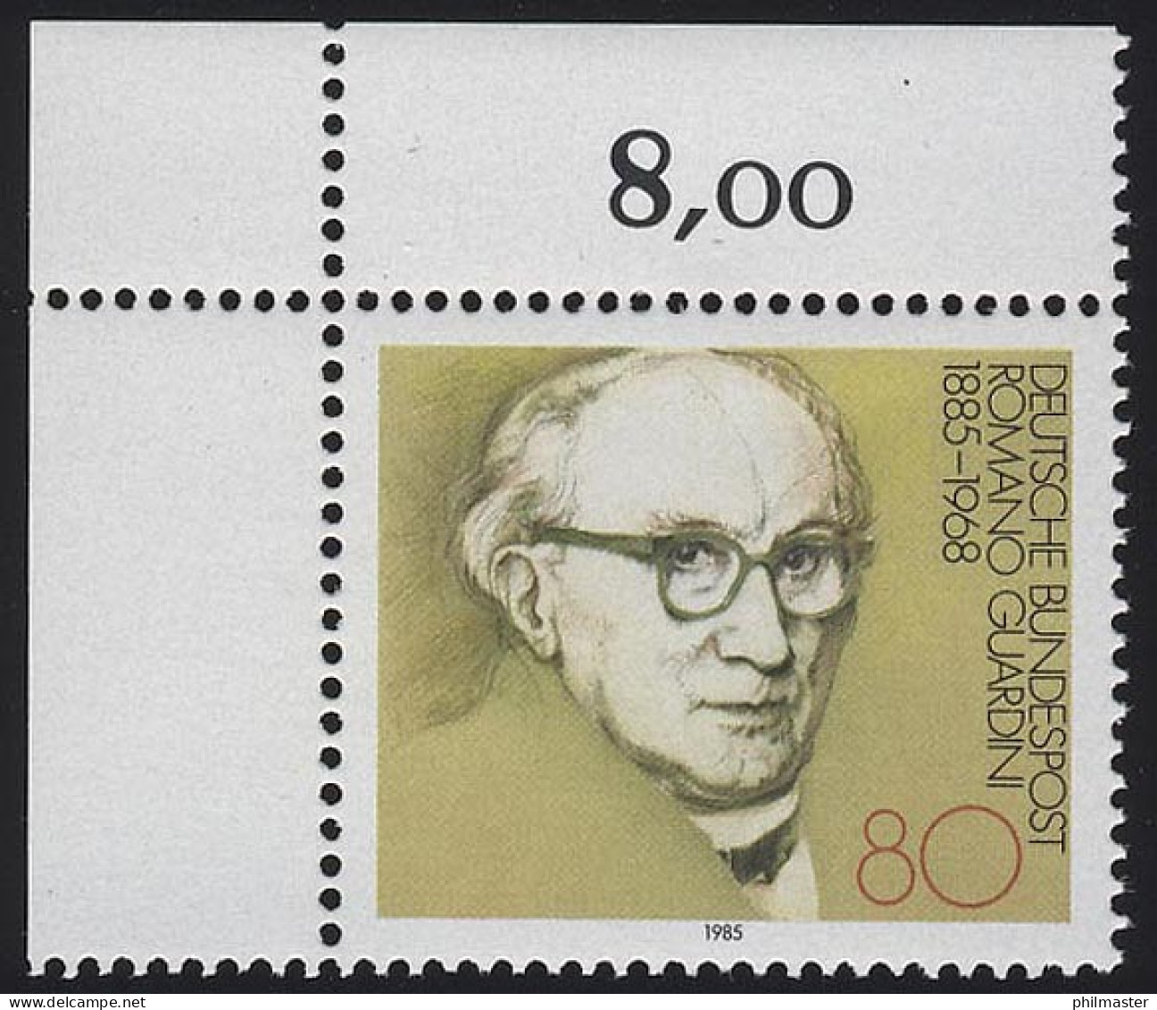 1237 Romano Guardini ** Ecke O.l. - Unused Stamps
