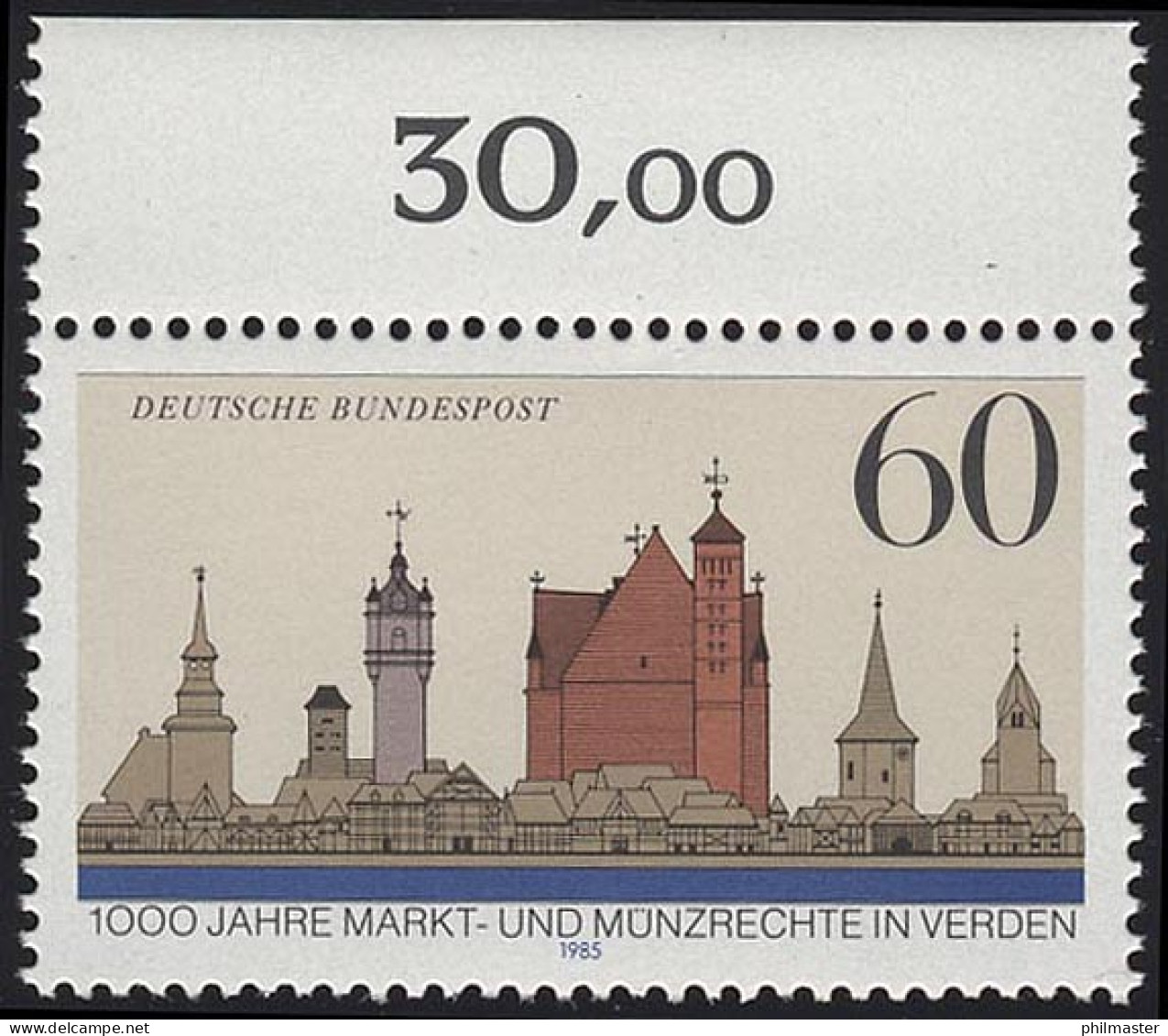 1240 Markt- Und Münzrechte Verden ** Oberrand - Unused Stamps