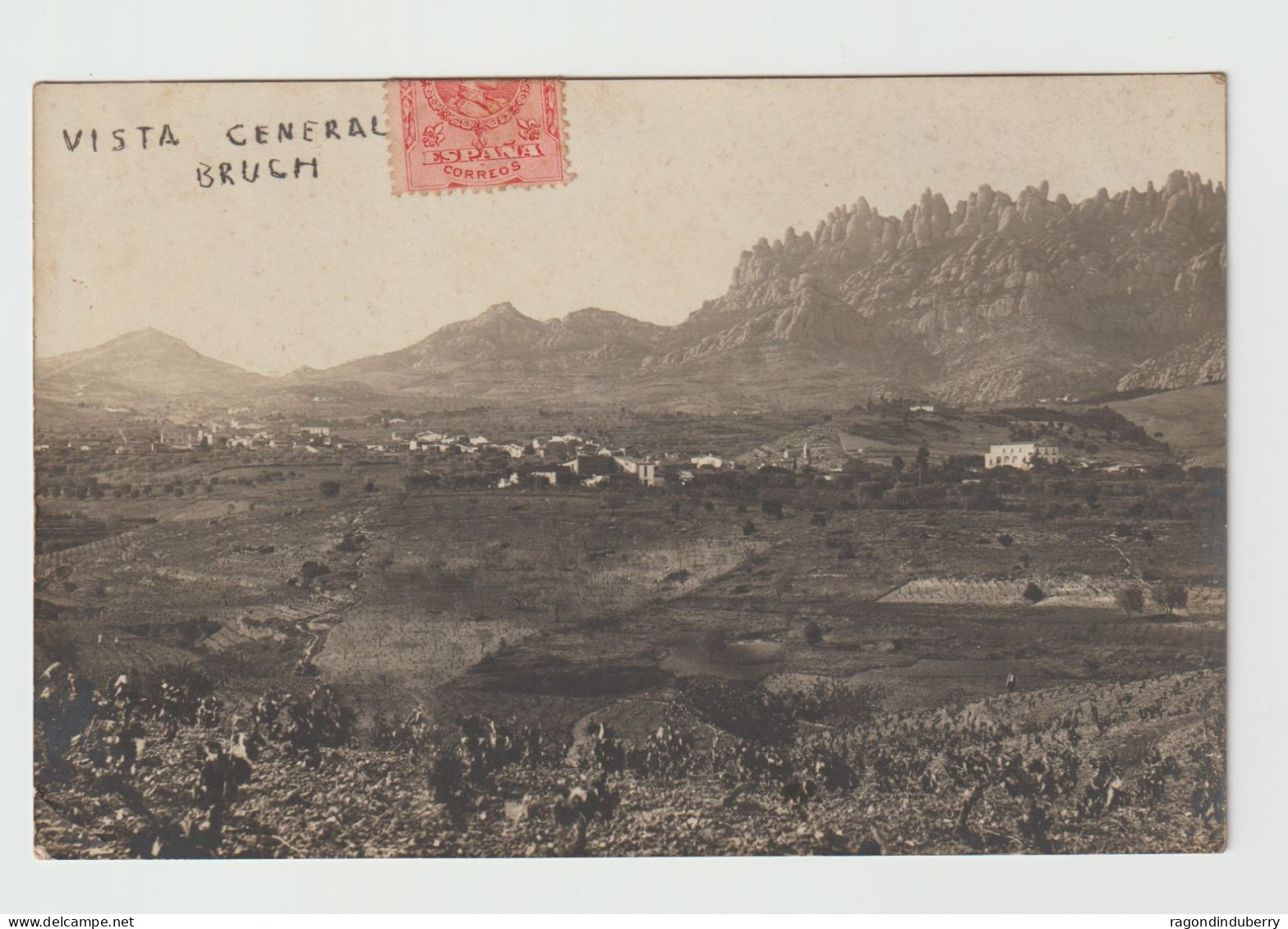 CPA PHOTO - ESPAGNE - BRUCH - Vista Général Bruch - CARTE RARE - Voy Versr 1910 - Otros & Sin Clasificación