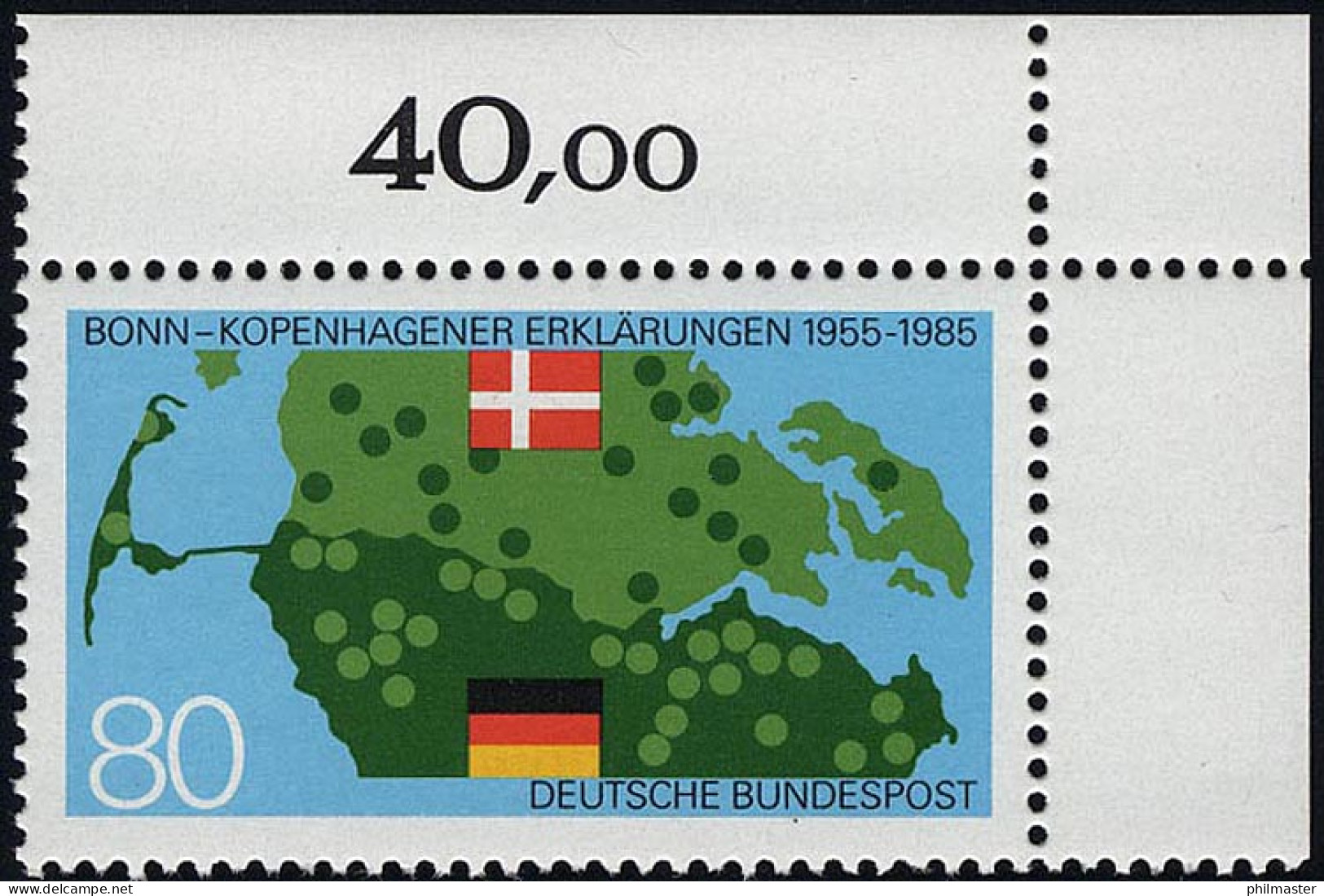 1241 Bonn-Kopenhagener Erklärungen ** Ecke O.r. - Unused Stamps