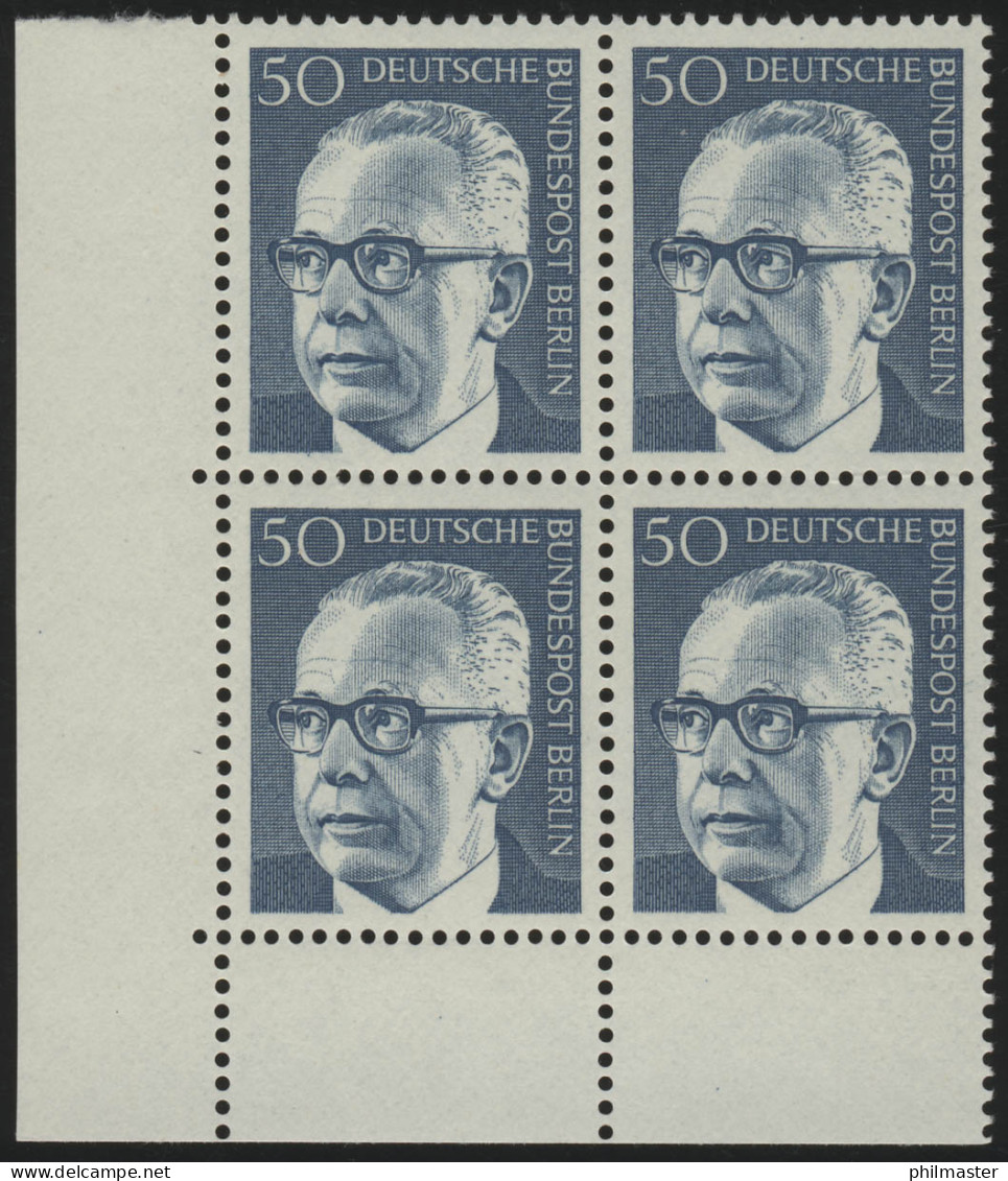 365 Heinemann 50 Pf Eck-Vbl. Ul ** Postfrisch - Unused Stamps