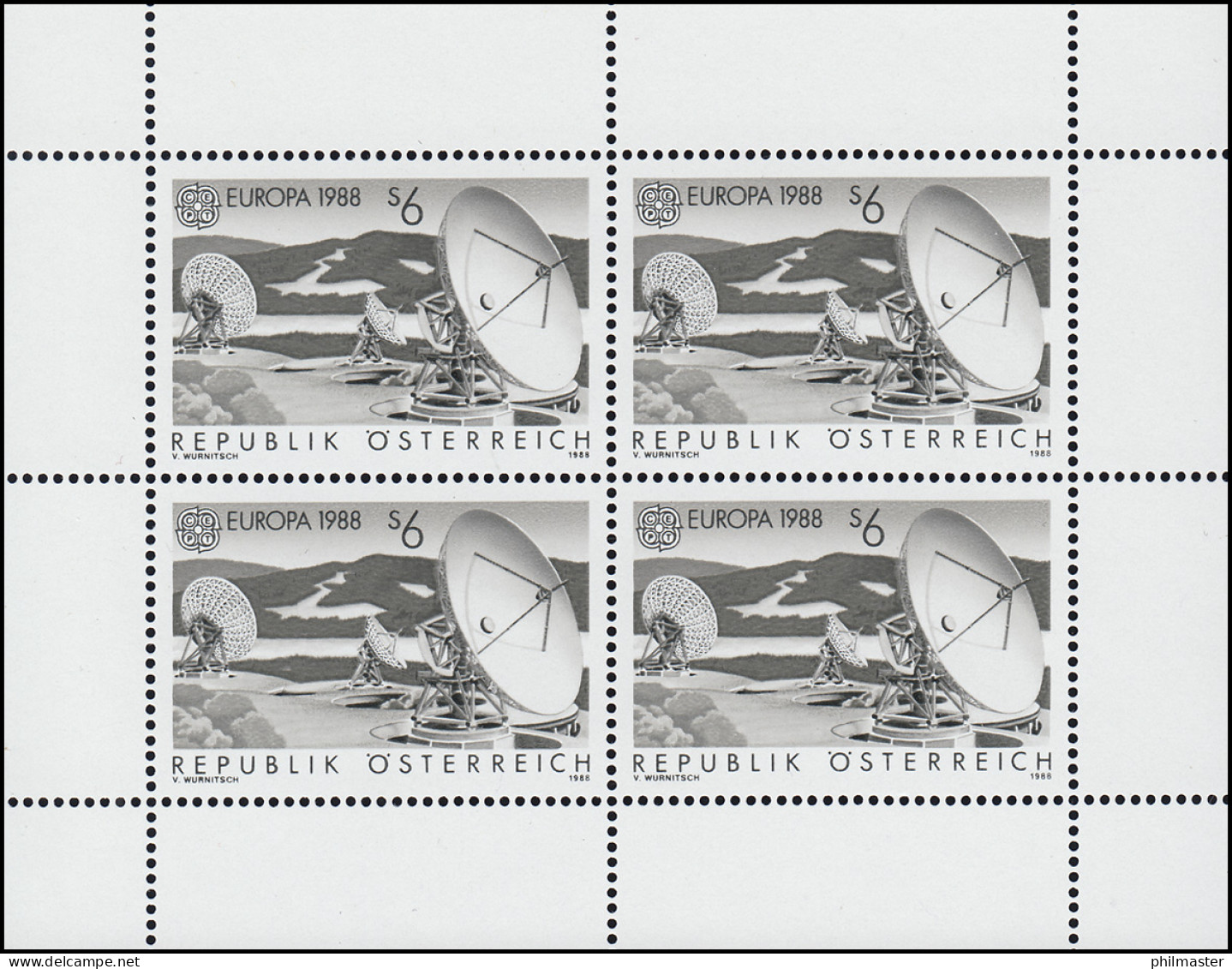 Schwarzdruck 1922 EUROPA - 4 Werte Als Kleinbogen - Ensayos & Reimpresiones