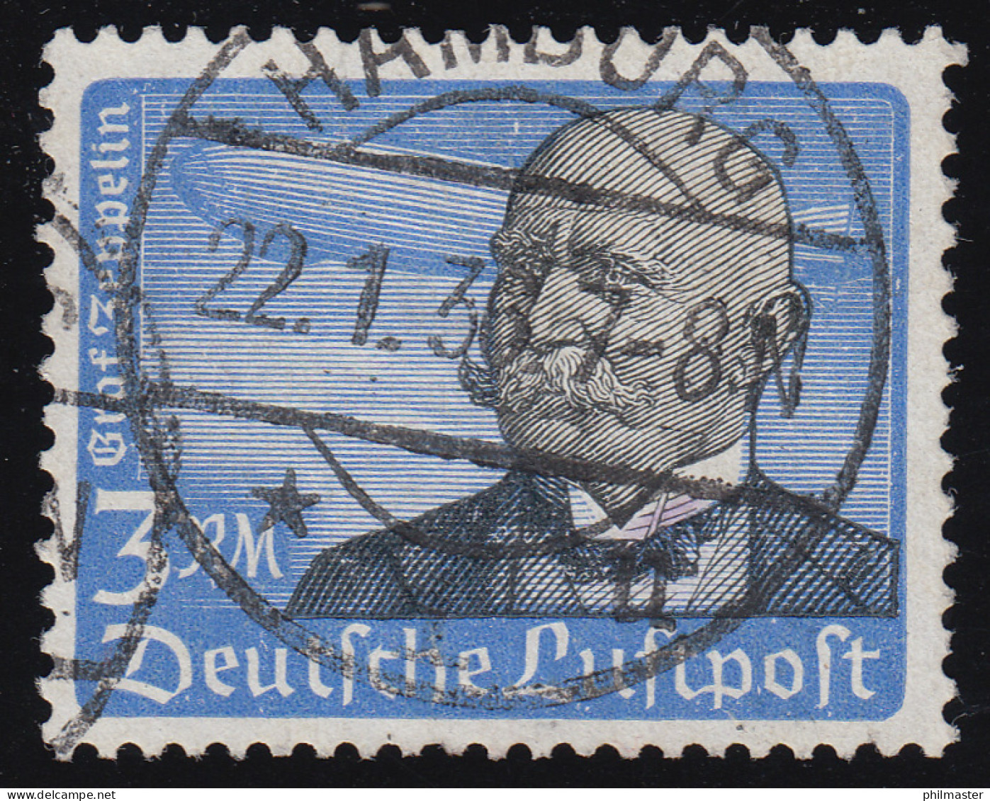 539x Flugpostmarke 1934 3 RM, O Gestempelt - Gebraucht