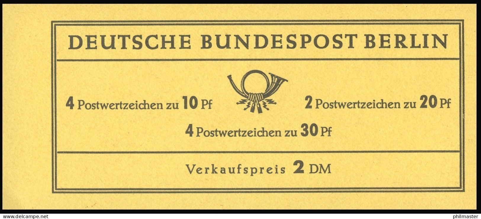 5d MH Brandenburger Tor/unbedruckt - RLV II A ** - Carnets