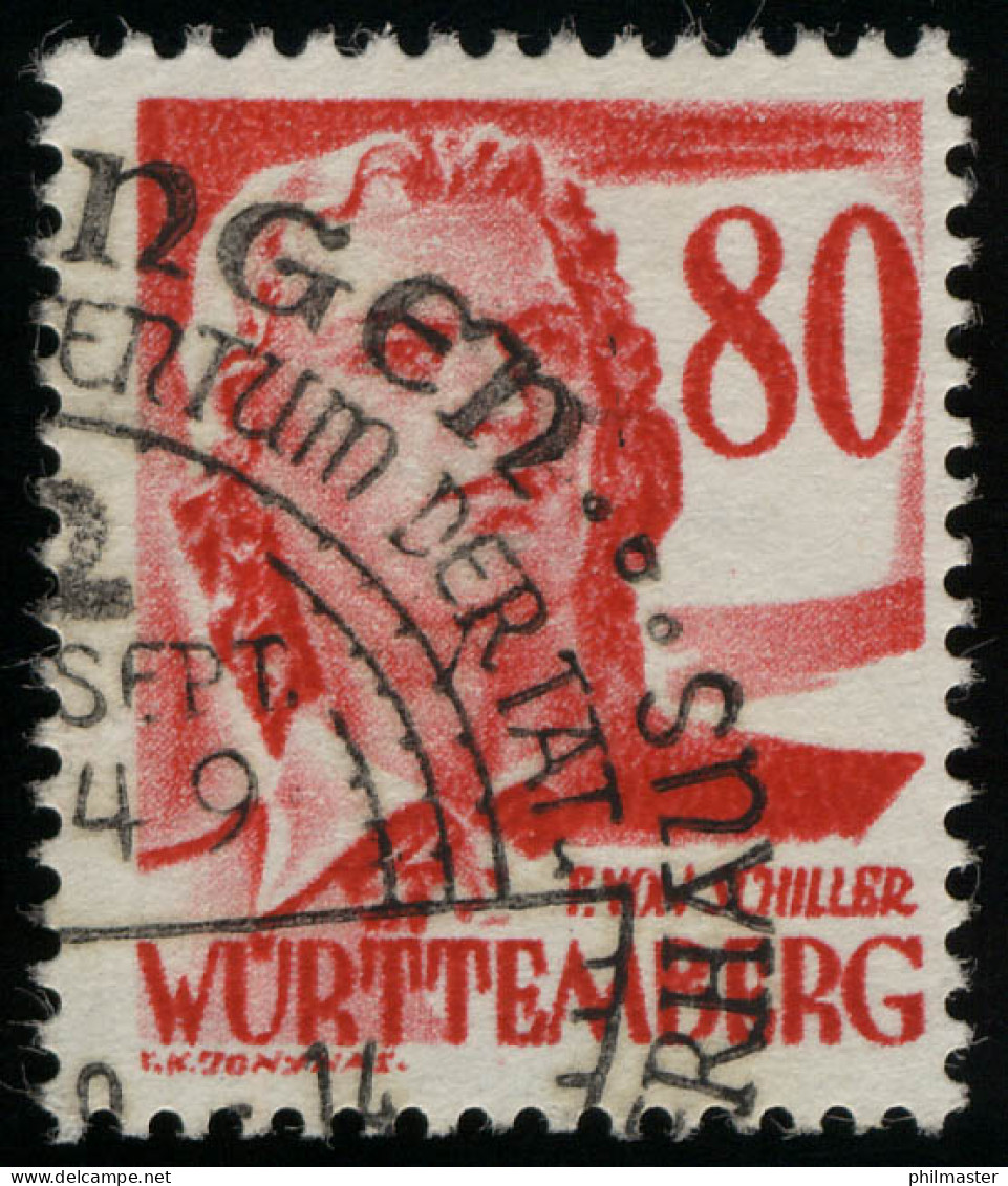 Württemberg 36y Freimarke 80 (Pf.) O Gestempelt - Wurtemberg