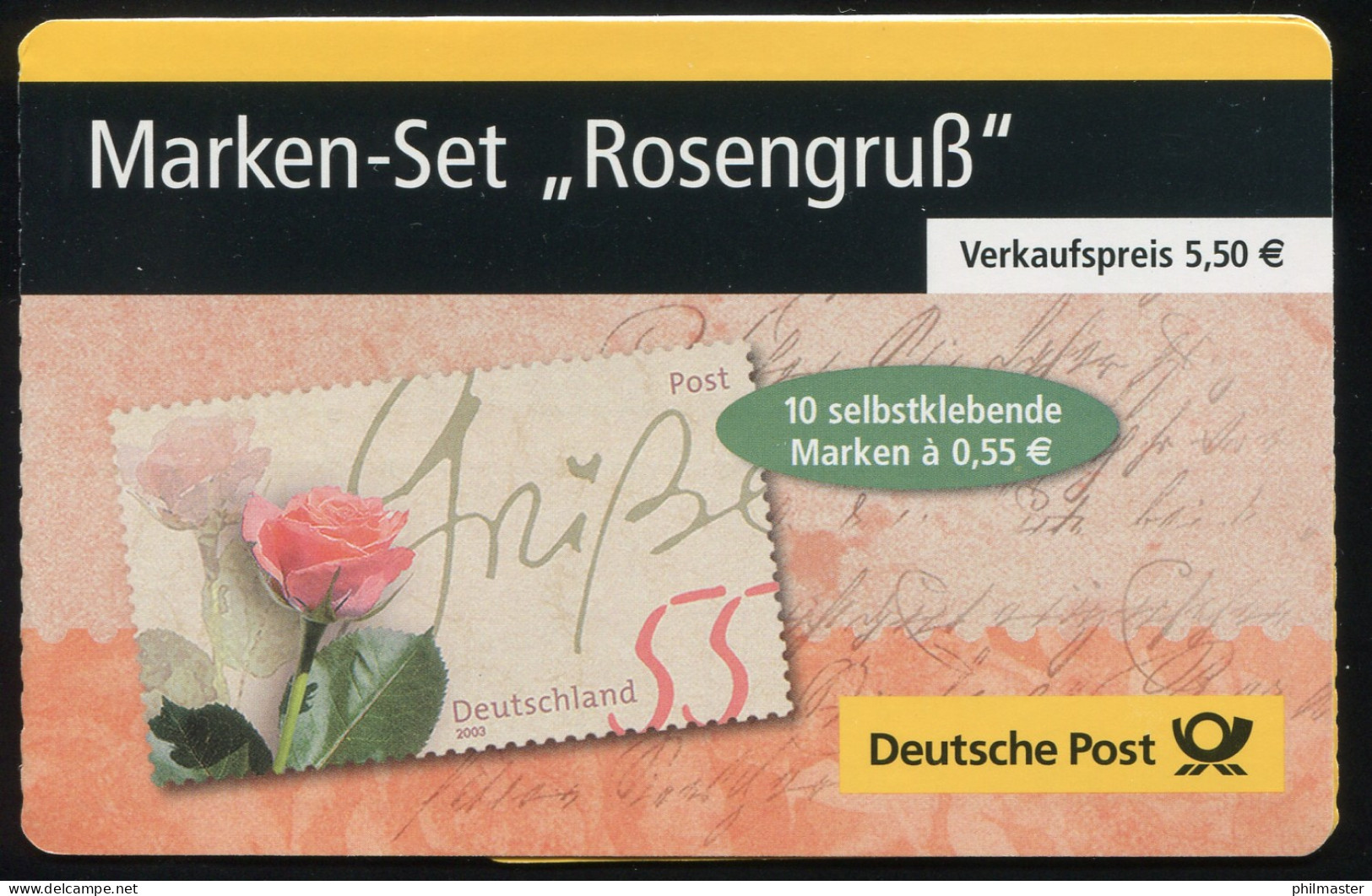 51aI MH Rosengruß/sk Mit PLF I Blauer Fleck Links Von POST, Feld 10, ** - 2001-2010