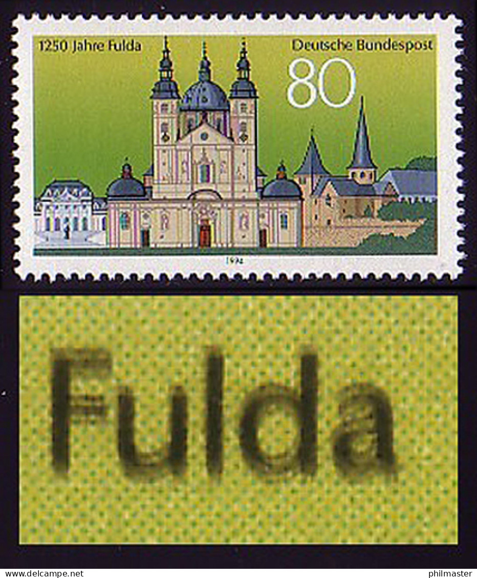 1722DD Fulda Mit Doppeldruck Der Farbe Schwarz, ** - Variétés Et Curiosités