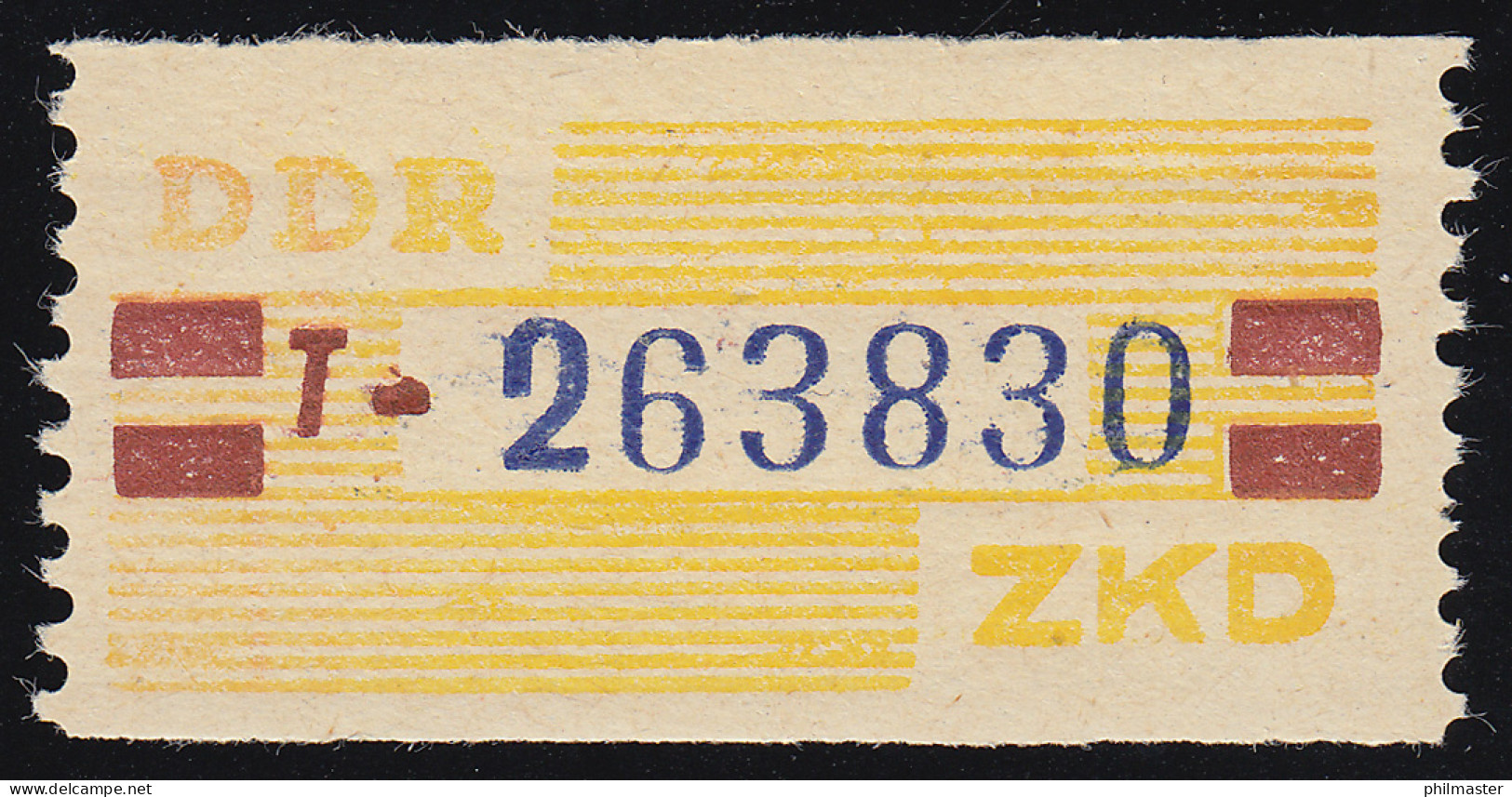 25-T Dienst-B, Billet Blau Auf Gelb, ** Postfrisch - Mint