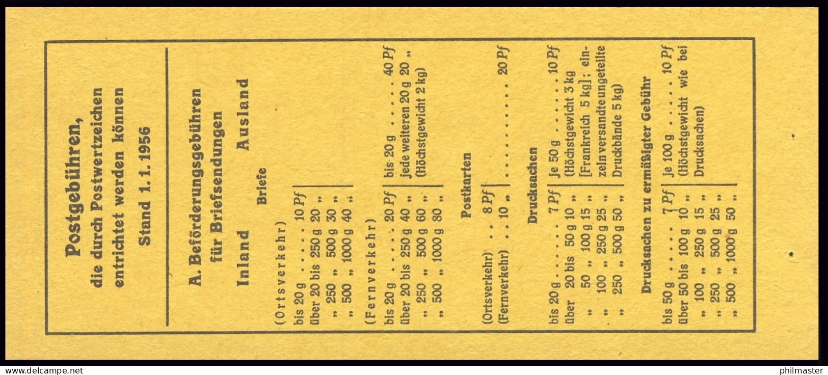 4Xu MH Heuss Und Ziffer 1958 - RLV II, ** - 1951-1970