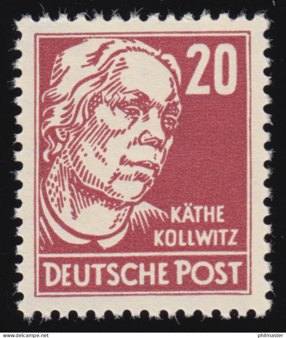 333va XII Käthe Kollwitz 20 Pf Wz.2 XII ** - Unused Stamps